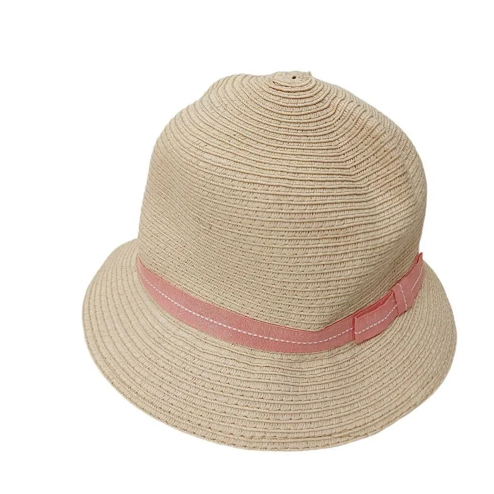 Zara Accessories Straw Cloche Hat Girls One Size Stylish Outdoor Casual